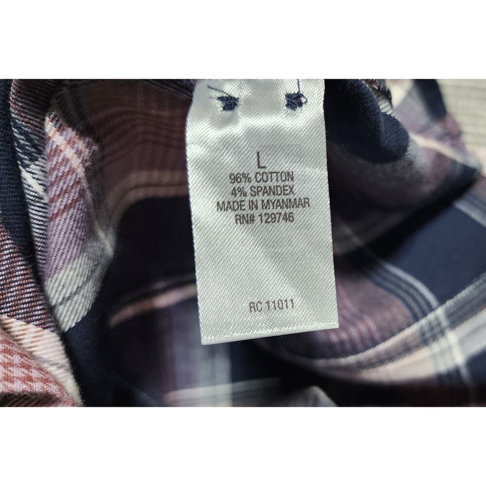 Ridgecut Women’s Plaid Button Up‎ Shirt Size Large Pink Navy - Picture 11 of 12